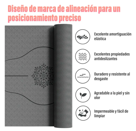 Mat de Yoga 6mm eco con correa
