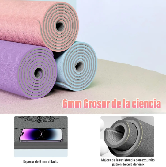 Mat de Yoga 6mm eco con correa
